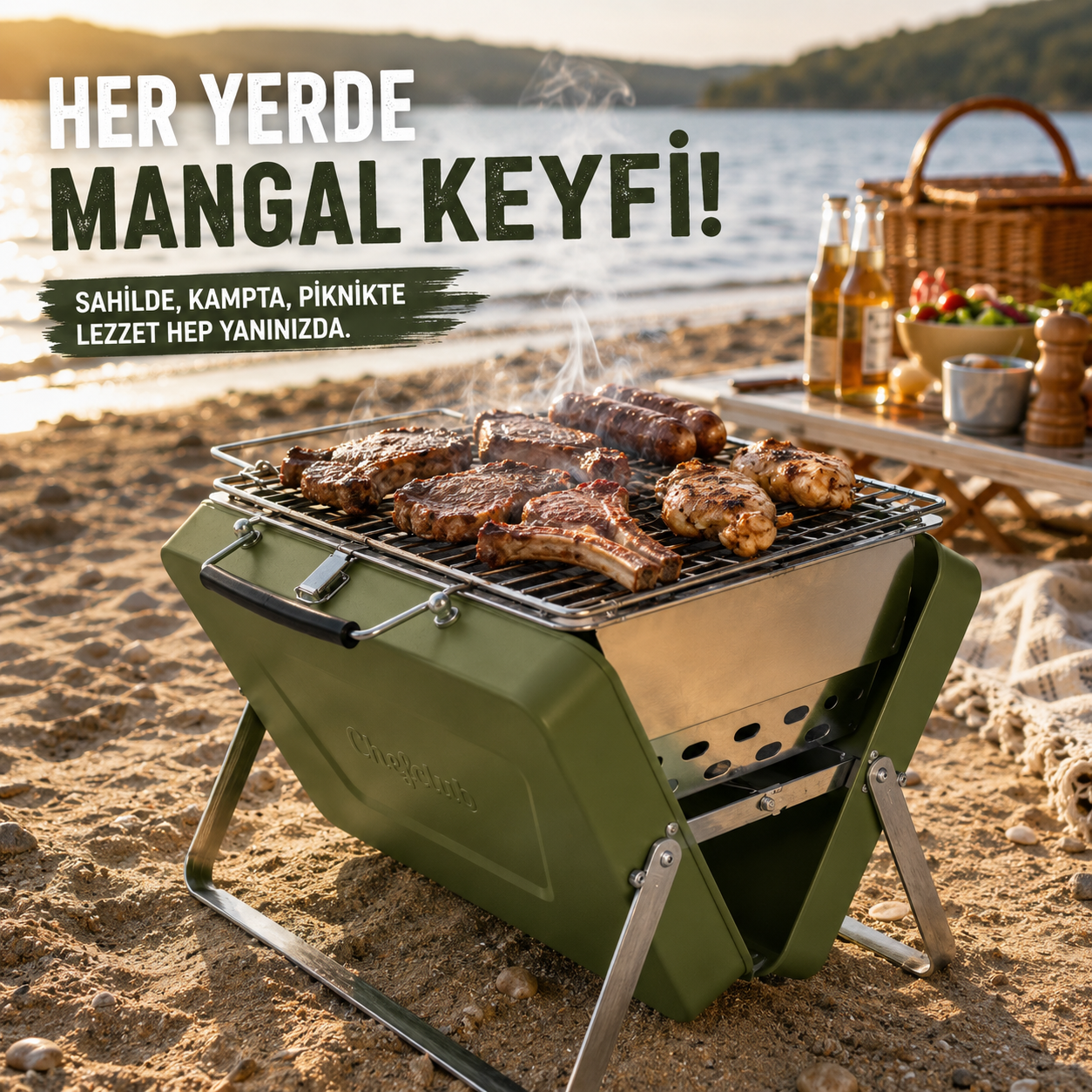 Portatif Taşınabilir Mini Mangal BBQ