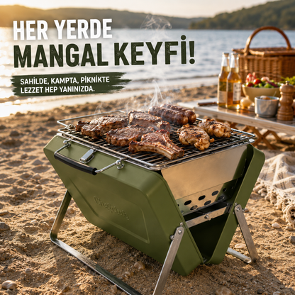 Portatif Taşınabilir Mini Mangal BBQ